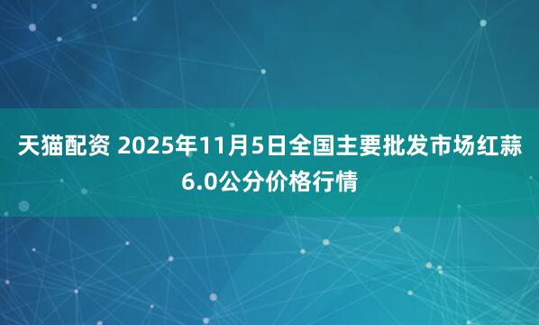 天猫配资 2025年11月5日全国主要批发市场红蒜6.0公分价格行情
