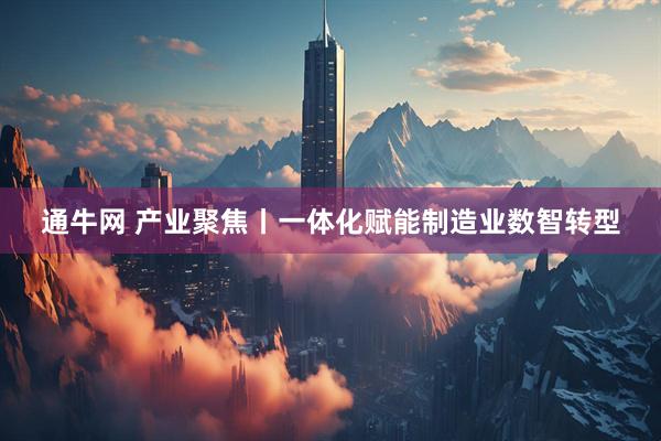 通牛网 产业聚焦丨一体化赋能制造业数智转型