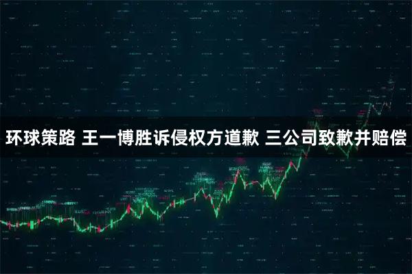 环球策路 王一博胜诉侵权方道歉 三公司致歉并赔偿